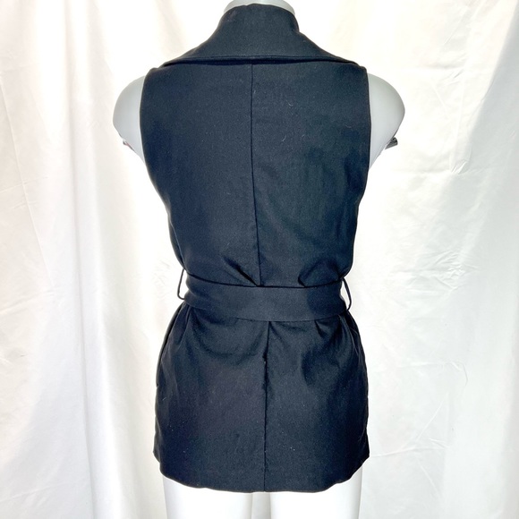 Jarbo $325 Belted Vest Top Pockets Black 0 NWT - Picture 5 of 9